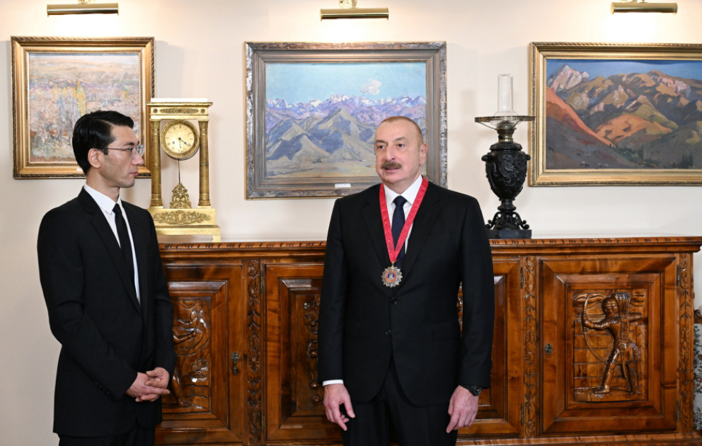 “Chinghiz Aitmatov” Order bestowed upon President Ilham Aliyev in Bishkek VIDEO