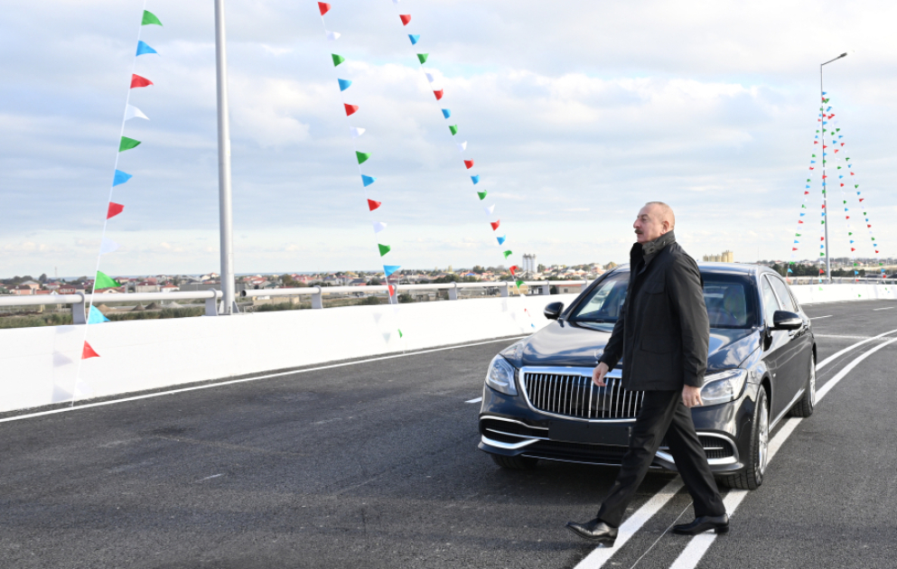 Le président Ilham Aliyev participe à l’ouverture de la nouvelle route Böyukchor-Pirchaghy MIS A JOUR VIDEO