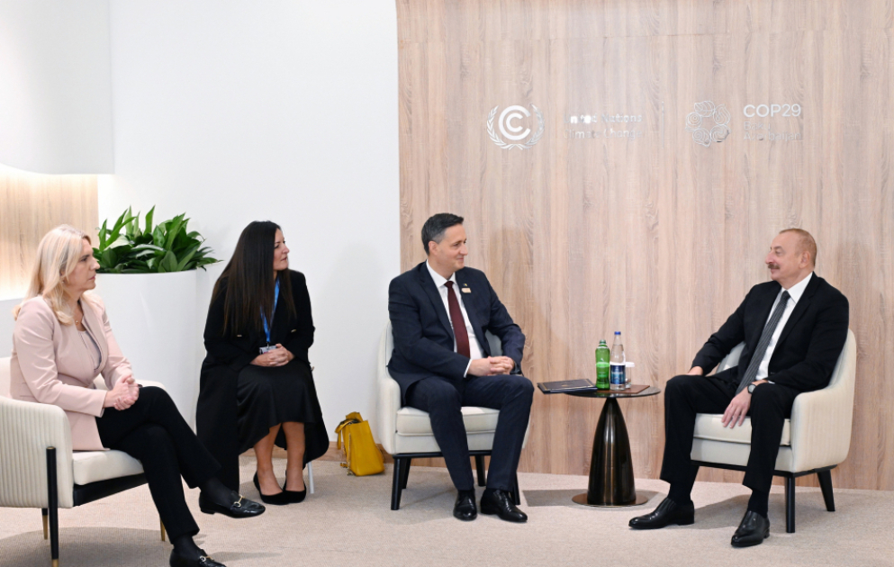 President Ilham Aliyev met with Chairman and member of the Presidency of Bosnia and Herzegovina VIDEO
