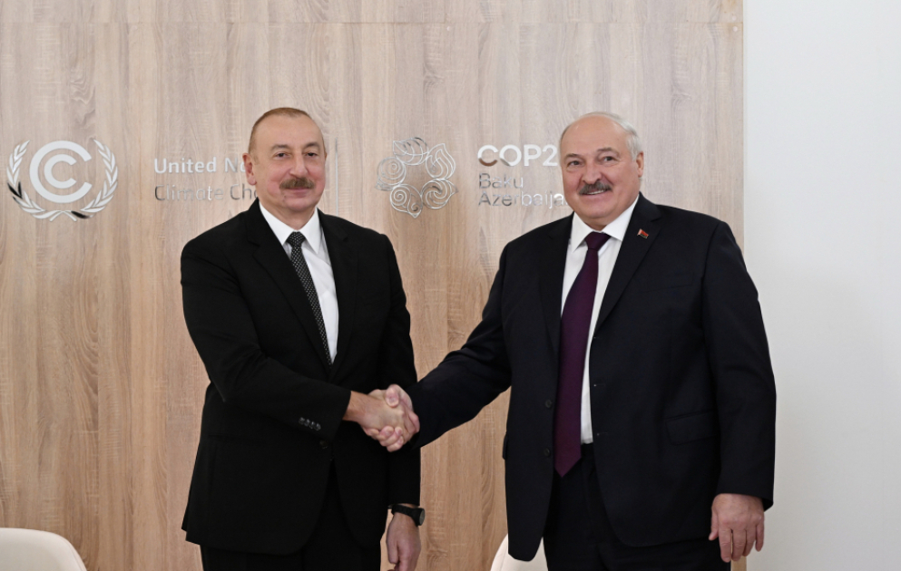 President Ilham Aliyev met with President of Belarus VIDEO