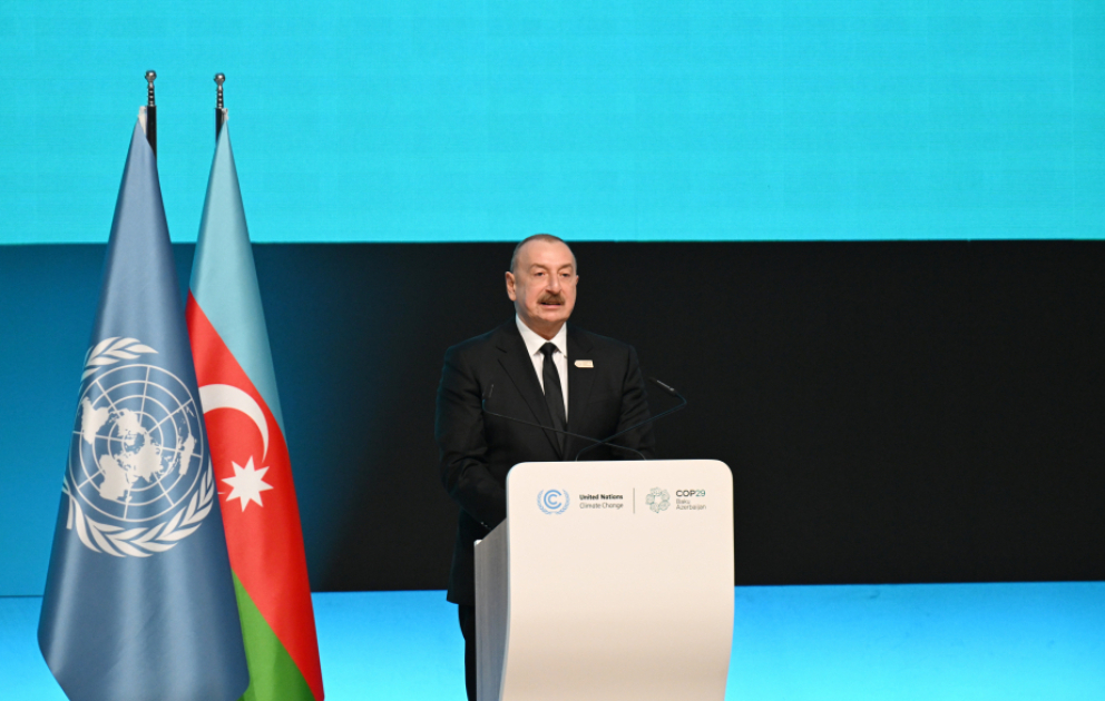 Prezident İlham Əliyev COP29-un açılış mərasimində çıxışı zamanı Azərbaycana qarşı ittihamlardan danışıb VİDEO