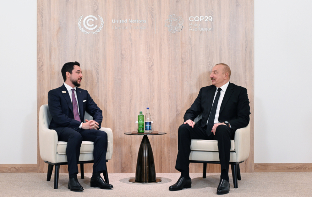 Präsident Ilham Aliyev und Kronprinz des Haschemitischen Königreichs Jordanien treffen sich in Baku AKTUALISIERT VIDEO