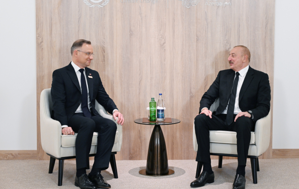 Prezident İlham Əliyev Polşa Prezidenti ilə görüşüb  YENİLƏNİB VİDEO