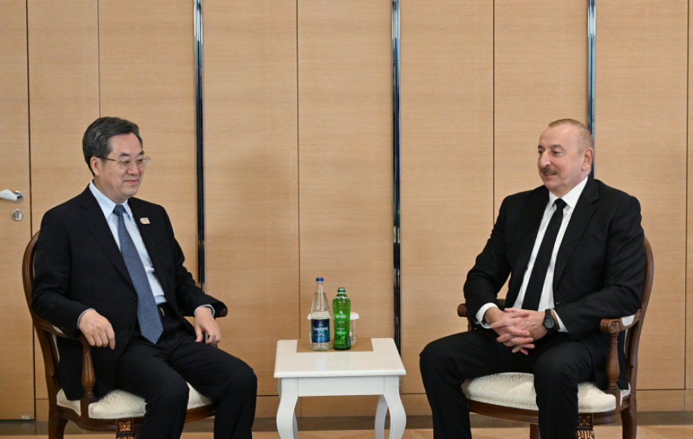 Le président azerbaïdjanais s’entretient avec le vice-Premier ministre chinois MIS A JOUR VIDEO