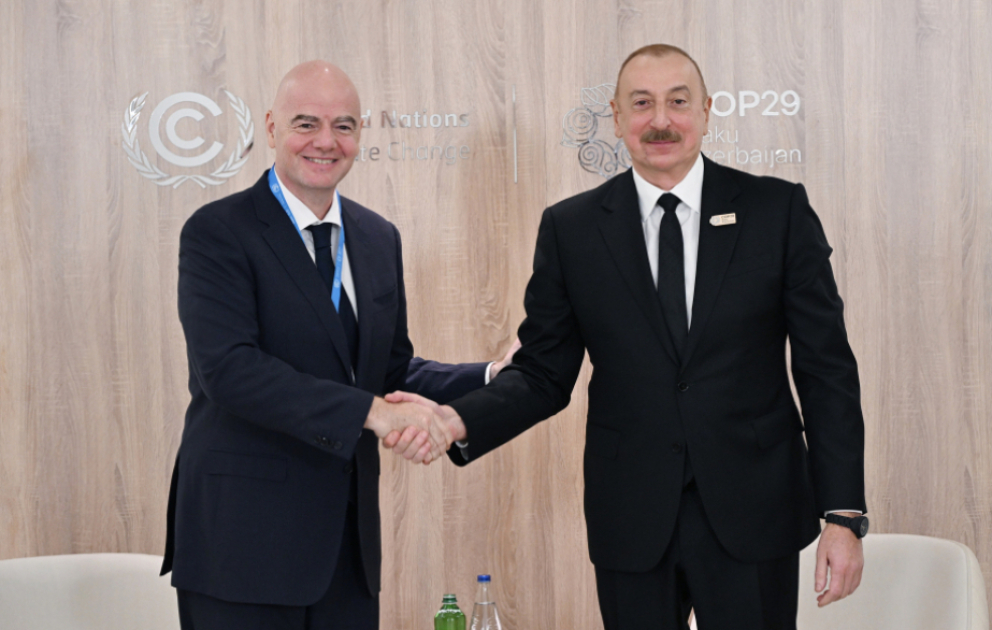 FIFA prezidenti COP29-un təşkilinə görə Prezident İlham Əliyevə təşəkkür edib VİDEO