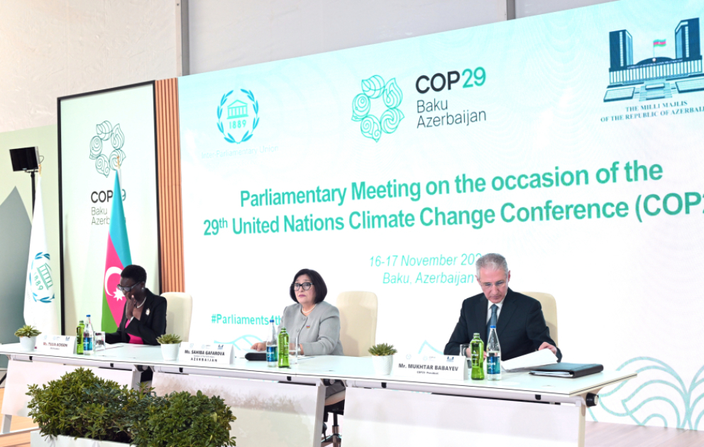 Завершился первый день Парламентской встречи, организованной в рамках COP29 в Баку ВИДЕО