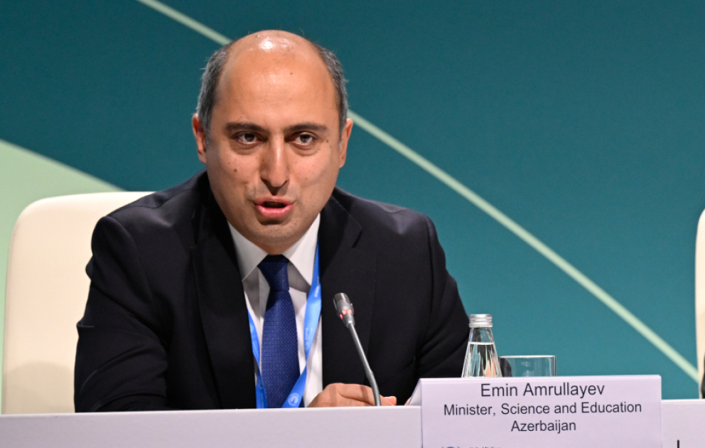 Nazir: Azərbaycan iqlim dəyişmələrinin kurikulumun bir hissəsi olması istiqamətində səylərini davam etdirir VİDEO