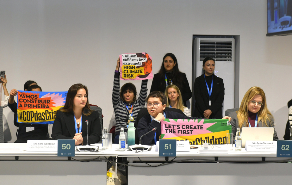 COP29: Состоялся круглый стол высокого уровня на тему «Климатическая активность детей и молодежи» ВИДЕО