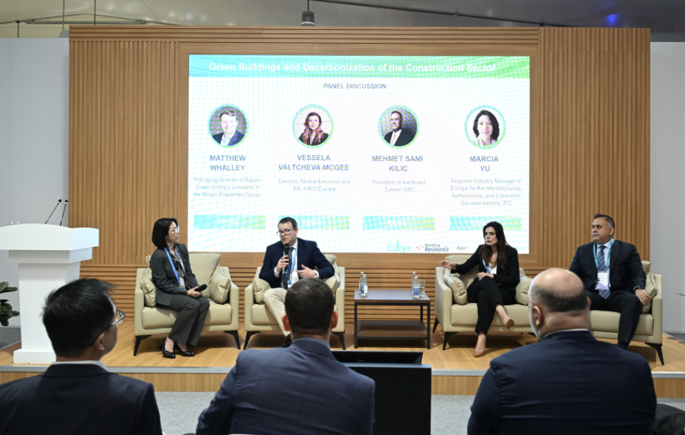 COP29-da "Yaşıl binalar və tikinti sektorunun dekarbonizasiyası" mövzusunda panel keçirilib VİDEO