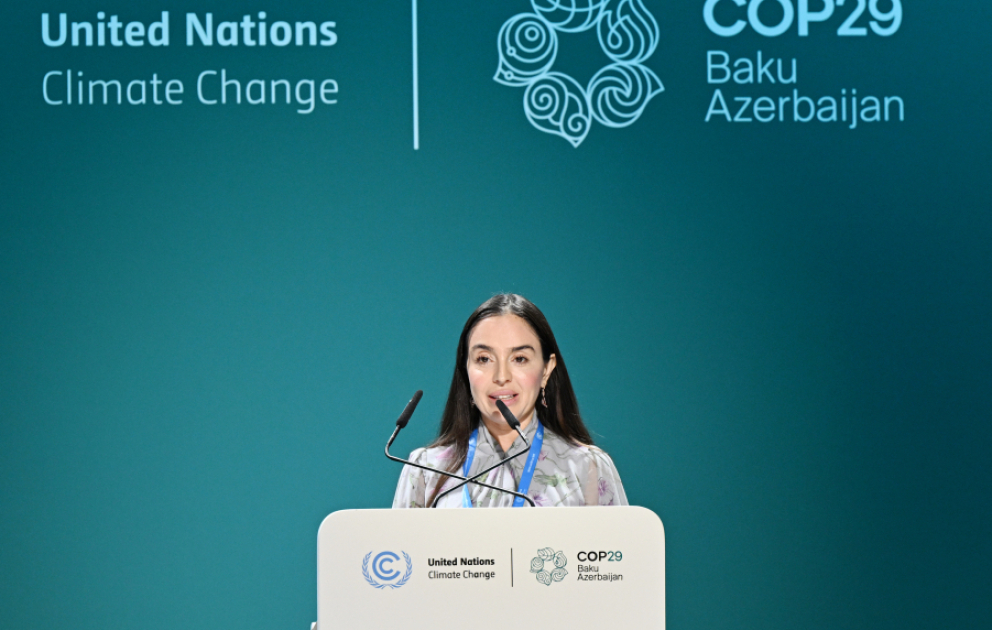 Heydər Əliyev Fondunun vitse-prezidenti Leyla Əliyeva COP29 çərçivəsində Qlobal Liderlərin Dialoqunda iştirak edib VİDEO