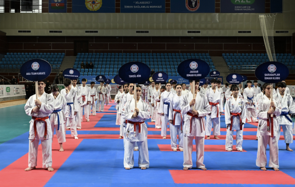 Karate üzrə Azərbaycan birinciliyi və çempionatının açılış mərasimi olub VİDEO