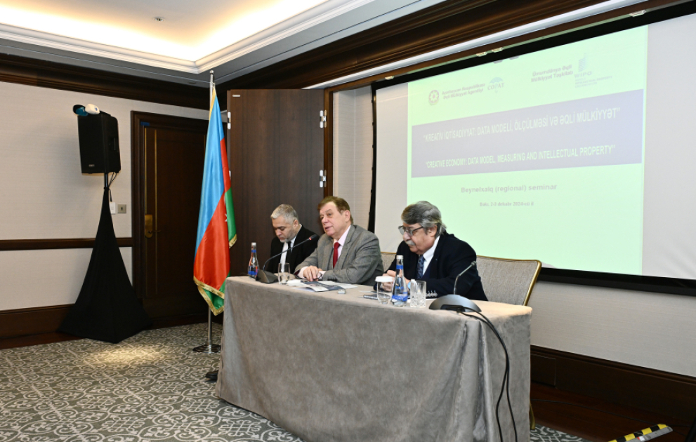 “Kreativ iqtisadiyyat: data modeli, ölçülməsi və əqli mülkiyyət” mövzusunda birgə regional seminar keçirilir  YENİLƏNİB 2 VİDEO