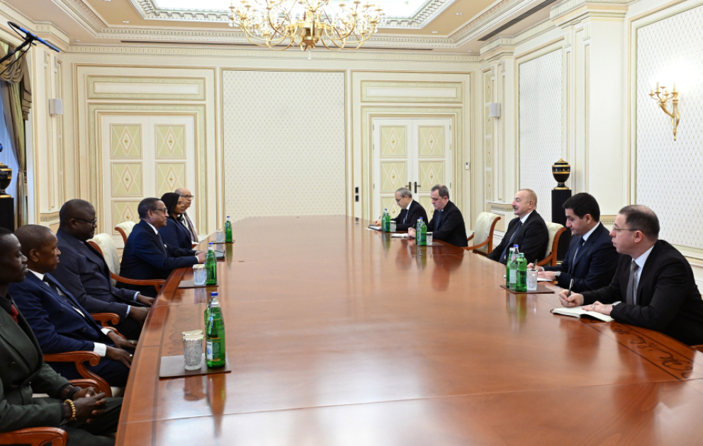Präsident Ilham Aliyev empfängt guinea-bissauische Delegation VIDEO