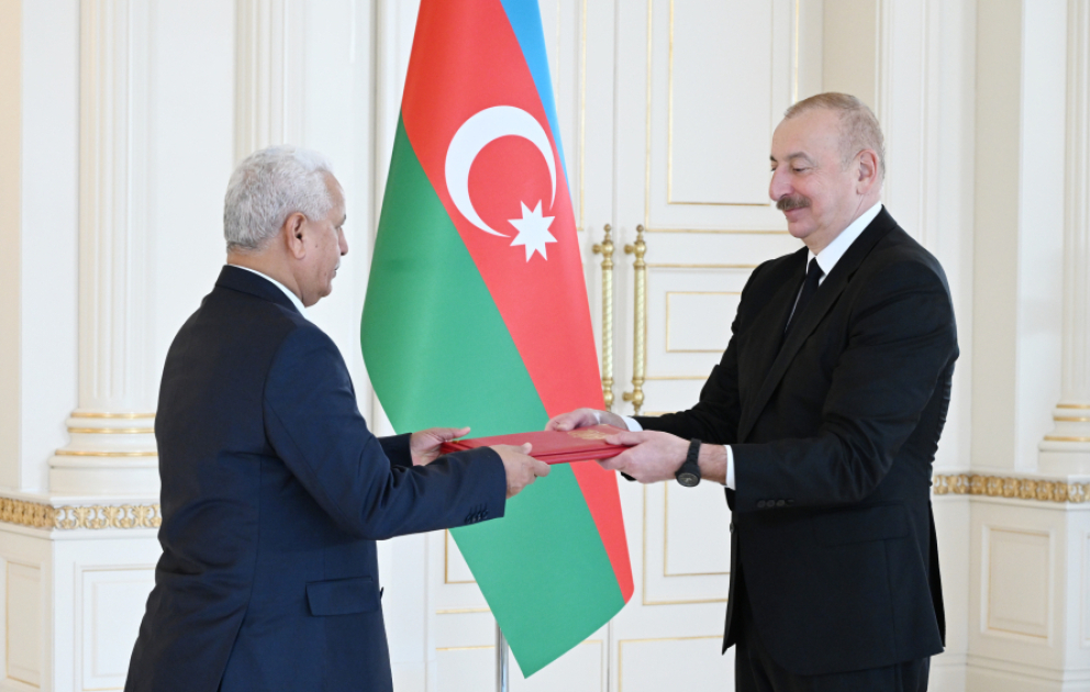President Ilham Aliyev received credentials of incoming ambassador of Yemen to Azerbaijan VIDEO