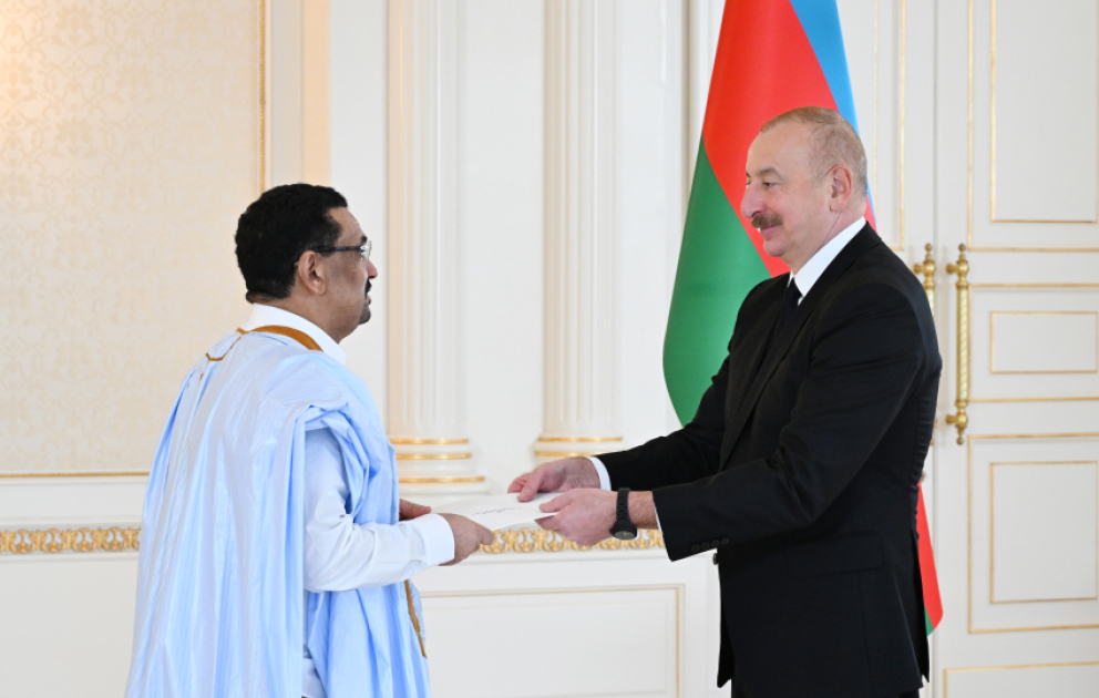 Neuer mauretanischer Botschafter in Aserbaidschan überreicht Präsident Ilham Aliyev sein Beglaubigungsschreiben AKTUALISIERT VIDEO