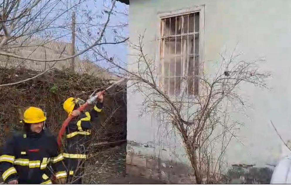Ağdaş rayonunda fərdi yaşayış evində baş verən yanğın söndürülüb VİDEO
