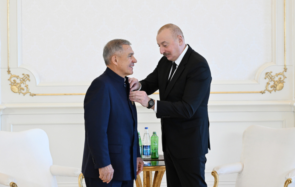 President Ilham Aliyev met with Rais of the Republic of Tatarstan of Russia VIDEO