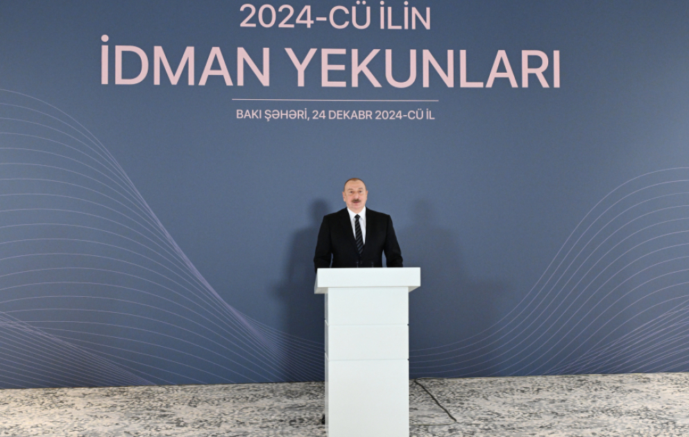 Präsident Ilham Aliyev nimmt an Veranstaltung zu Sport-Ergebnissen 2024 teil AKTUALISIERT VIDEO