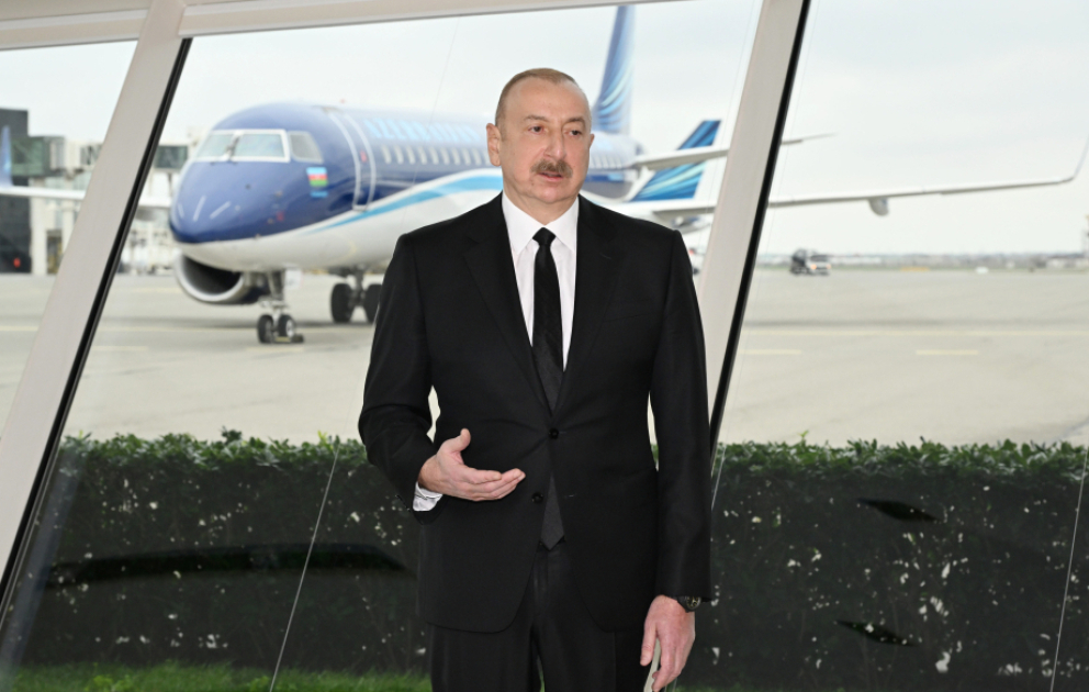 President Ilham Aliyev was interviewed by Azerbaijan Television VIDEO
