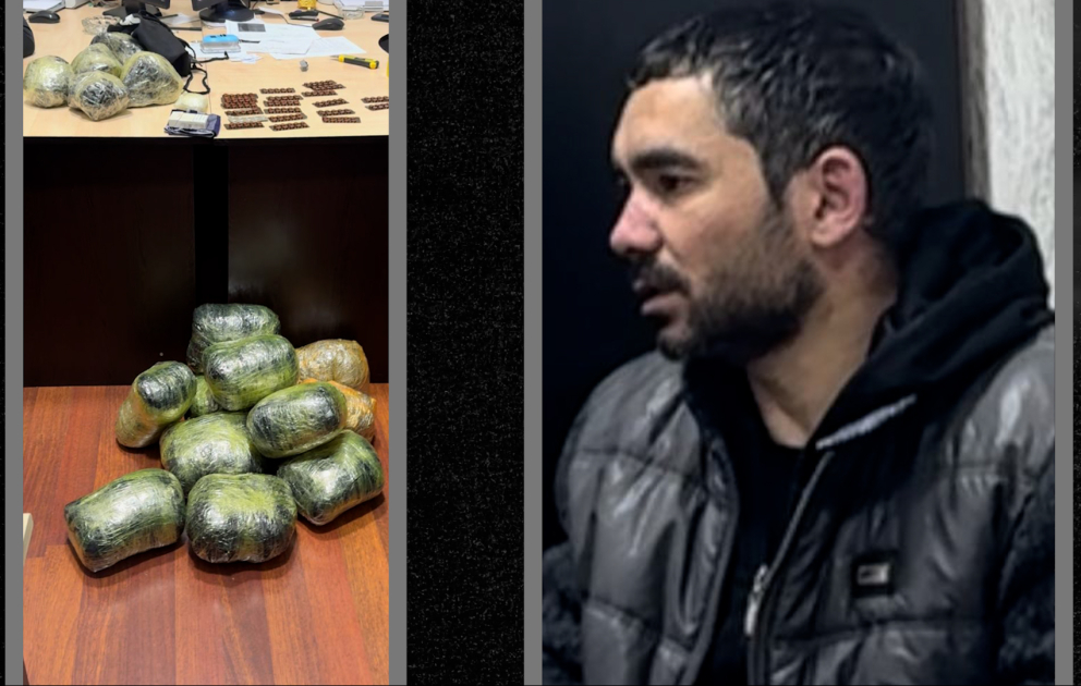 Sumqayıtda 38 yaşlı şəxs 20 kiloqram narkotik vasitə ilə saxlanılıb VİDEO