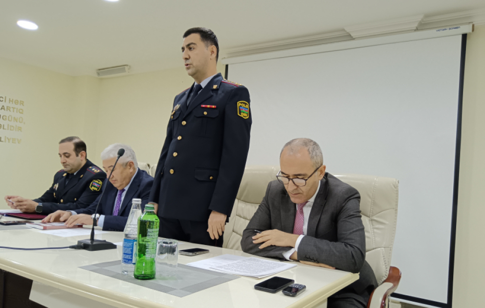 Seçkilərdə polisin xidməti fəaliyyətinə həsr olunan növbəti seminar-müşavirə Şirvanda keçirilib VİDEO