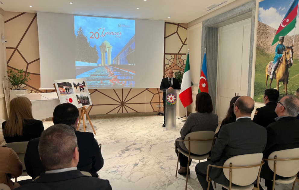 İtaliyada 20 Yanvar faciəsi qurbanlarının xatirəsi yad edilib VİDEO