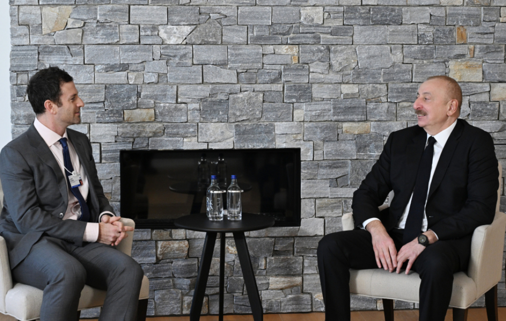 President Ilham Aliyev met with President of Global Affairs at Goldman Sachs Group Inc. Jared Cohen in Davos VIDEO