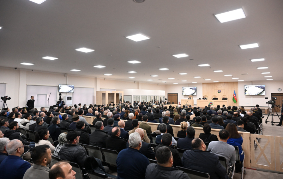 Ermənistanın hərbi təcavüzü nəticəsində çoxsaylı cinayətlər törətməkdə təqsirləndirilən şəxslərin məhkəməsi davam etdirilir VİDEO