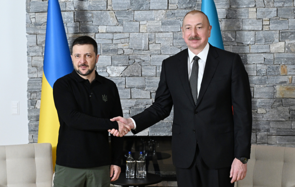 President of Azerbaijan Ilham Aliyev met with President of Ukraine in Davos VIDEO