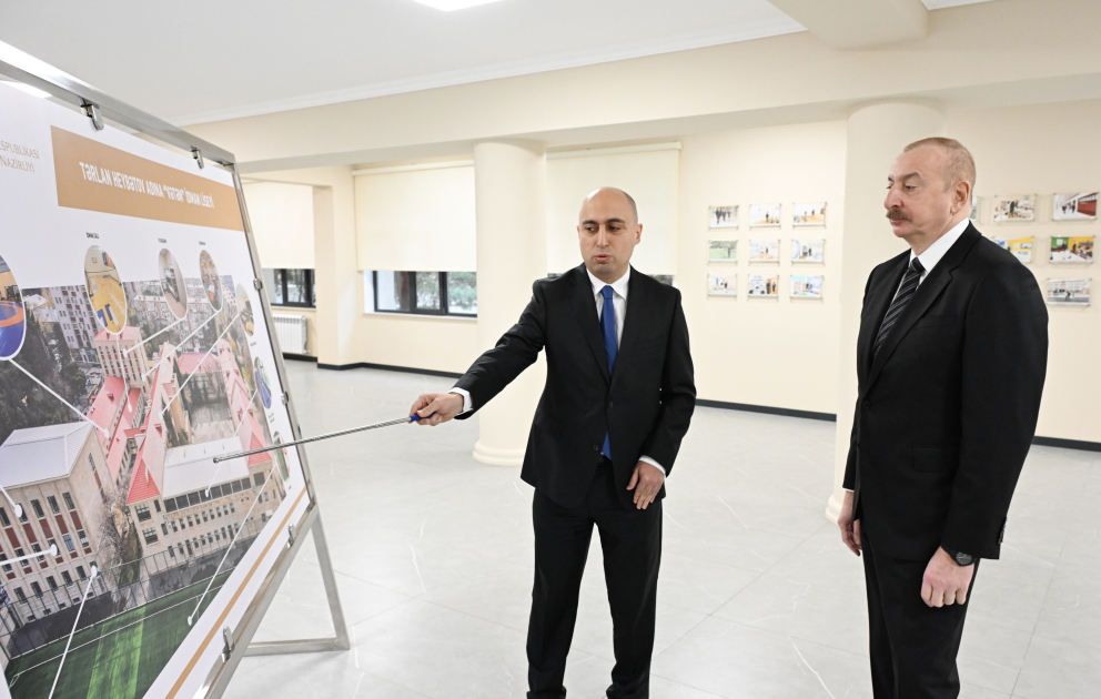 Le président Ilham Aliyev visite le Lycée sportif « Veten » après sa reconstruction VIDEO