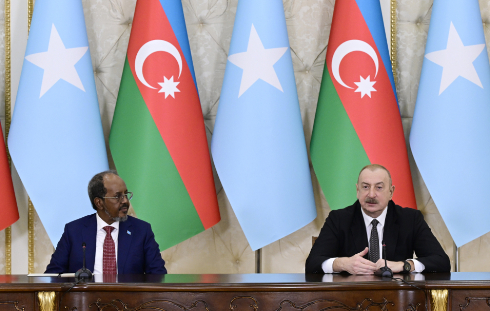Presseerklärungen der Präsidenten von Aserbaidschan und Somalia AKTUALISIERT VIDEO