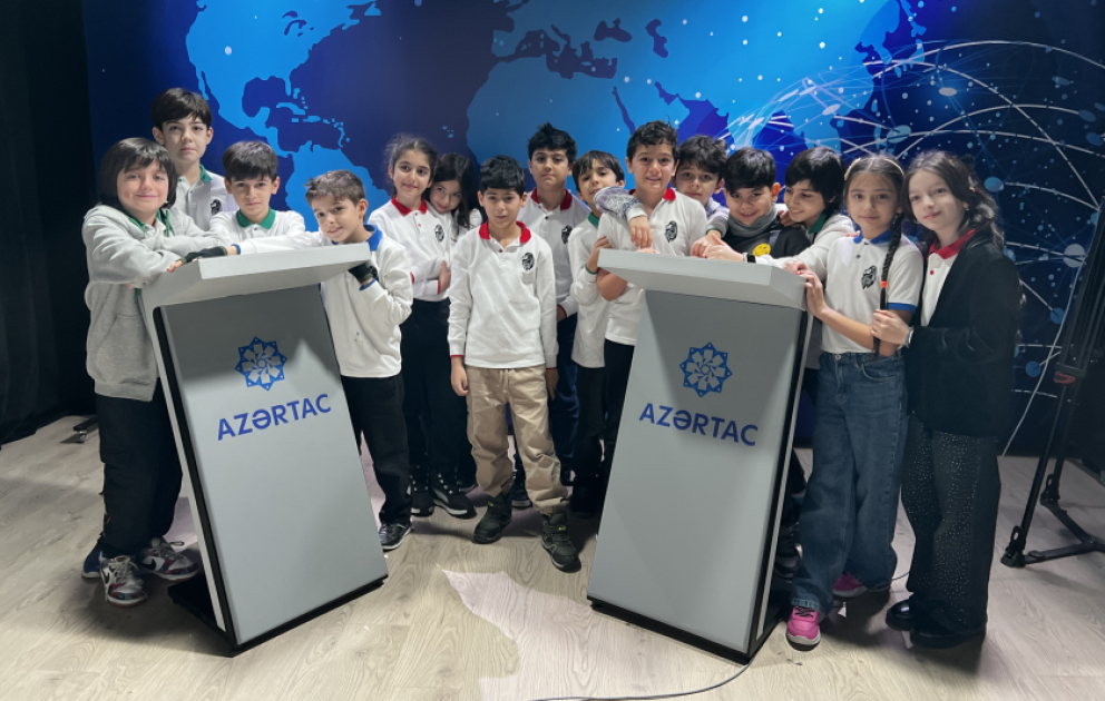 Учащиеся LANDAU School побывали в АЗЕРТАДЖ ВИДЕО