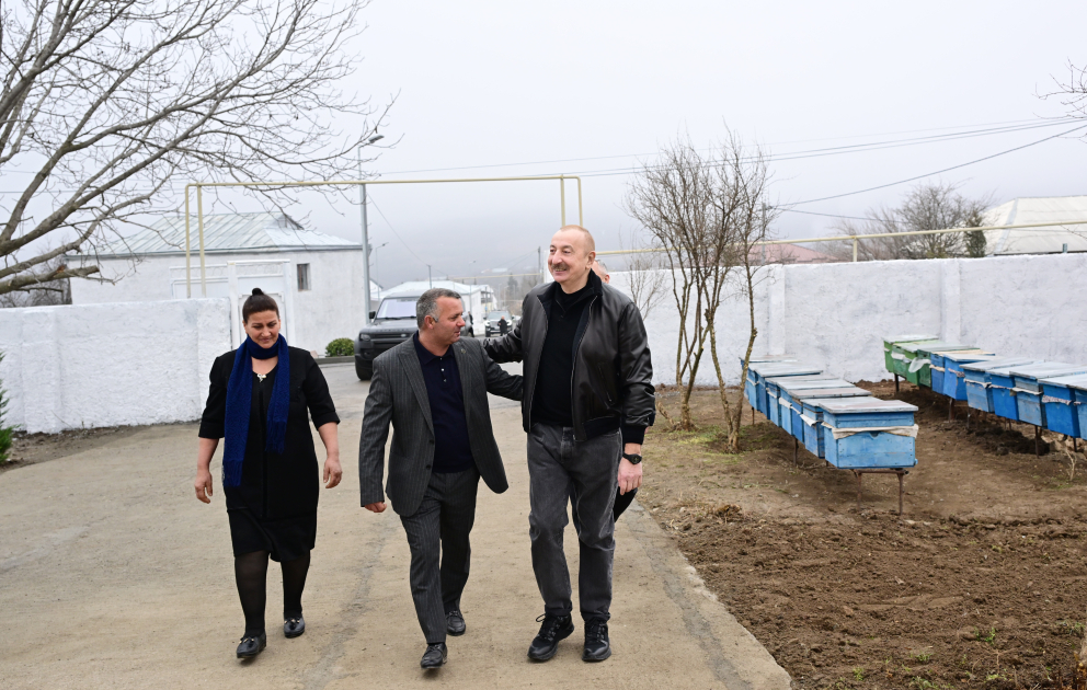 Prezident İlham Əliyev Xocalının Ballıca kəndində fərdi evlərin və infrastrukturun bərpası sahəsində görülən işlərlə tanış olub, kəndə köçən bir qrup sakinlə görüşüb YENİLƏNİB-2  VİDEO