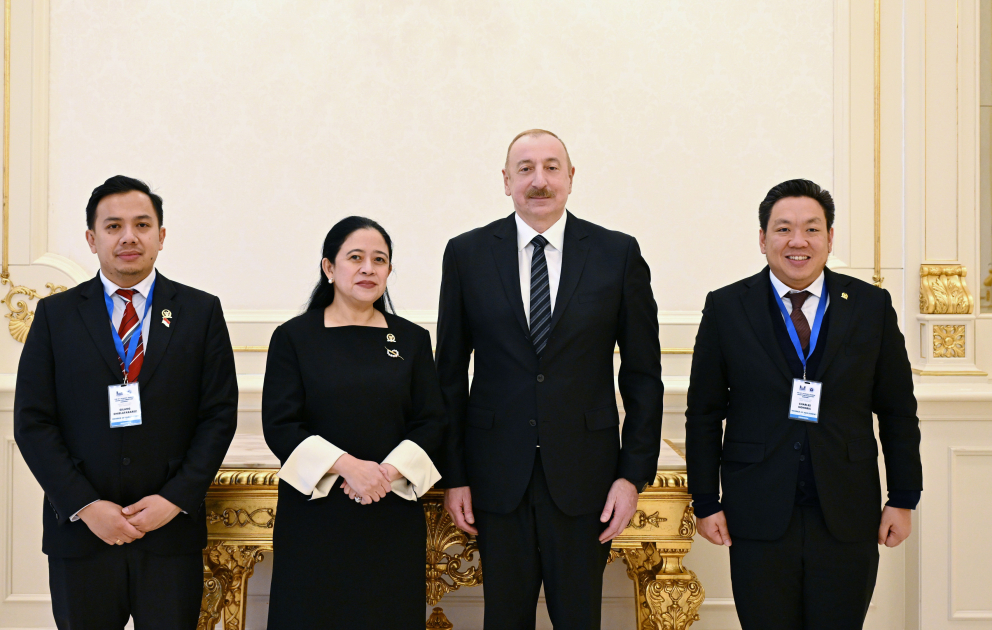 Prezident İlham Əliyev İndoneziya Nümayəndələr Palatasının sədrini qəbul edib YENİLƏNİB  VİDEO