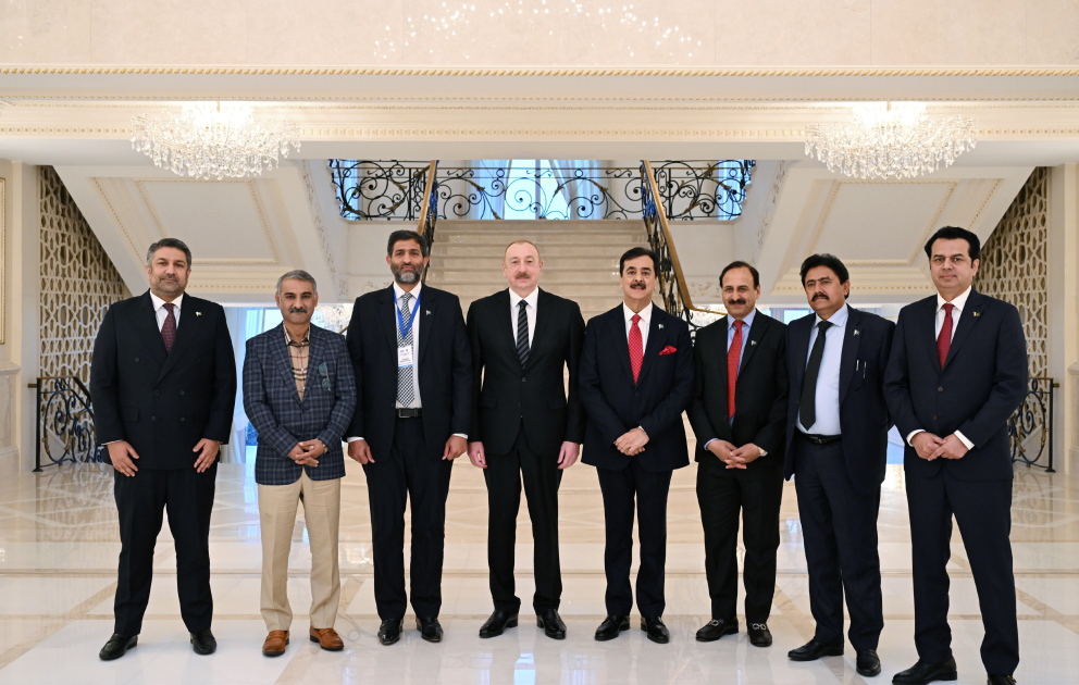 Azərbaycan Prezidenti İlham Əliyev Pakistan Senatının sədrini qəbul edib YENİLƏNİB  VİDEO