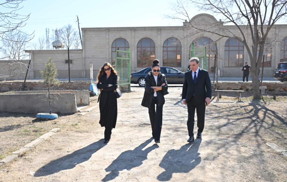 First Vice-President Mehriban Aliyeva reviewed reconstruction of Ganja city secondary school No.37 VIDEO