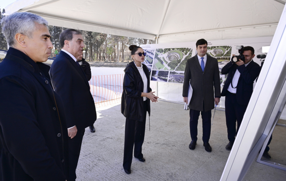First Vice-President Mehriban Aliyeva reviewed Ganja Memorial Complex project VIDEO