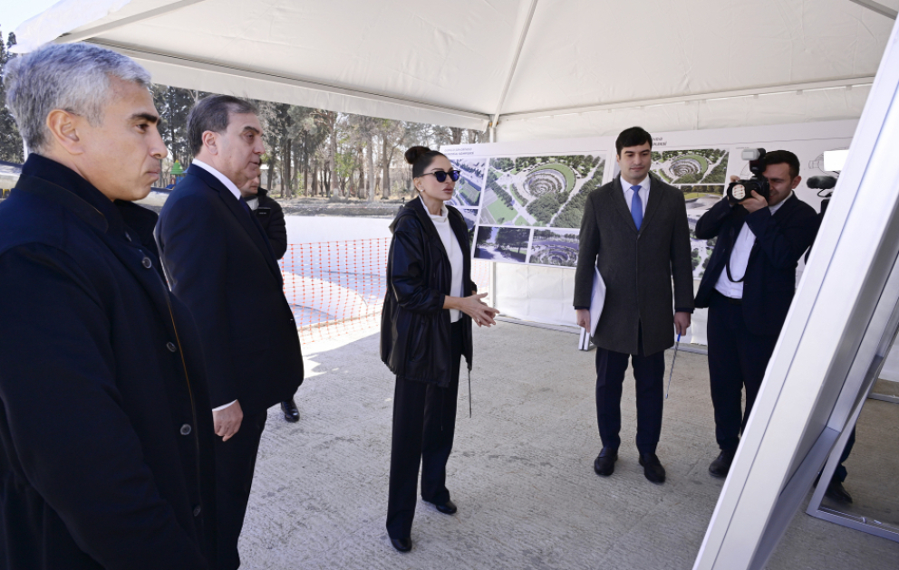 Erste Vizepräsidentin Mehriban Aliyeva überprüft Projekt für Ganja-Gedenkstätte VIDEO