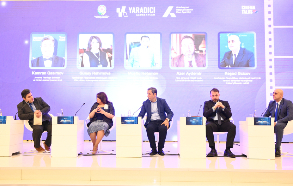 Kino sənayesi nümayəndələrinin iştirakı ilə “Cinema Talks” adlı panel müzakirəsi aparılıb VİDEO