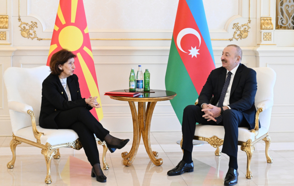 Entretien en tête-à-tête entre les présidents Ilham Aliyev et Gordana Siljanovska-Davkova VIDEO