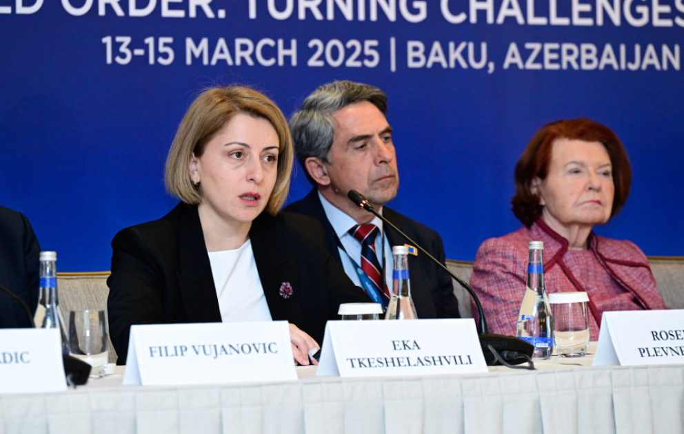 Eka Tkeşelaşvili: Azərbaycan üzərinə cəsarətli öhdəlik götürərək COP29 tədbirinə ev sahibliyi edib VİDEO