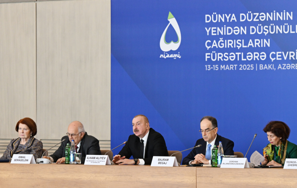 President Ilham Aliyev spoke at Global Baku Forum about corrupt politicians supporting Armenian diaspora VIDEO