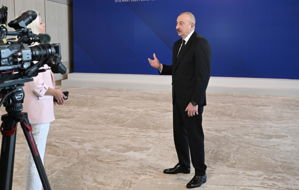 Prezident İlham Əliyev “Euronews” televiziyasına müsahibə verib VİDEO