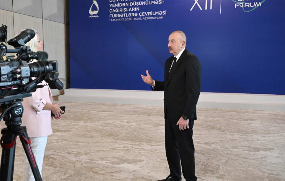 Президент Азербайджана Ильхам Алиев дал интервью телеканалу «Евроньюс» ВИДЕО