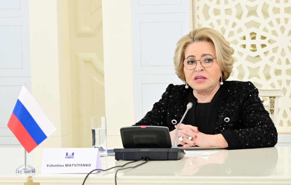 Valentina Matviyenko: Xalqlarımız arasındakı münasibətlər qarşılıqlı hörmətə əsaslanır VİDEO