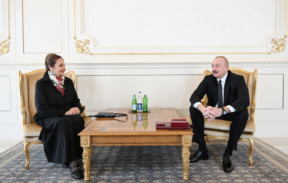 President Ilham Aliyev presented “Istiglal” Order to Shafiga Mammadova VIDEO
