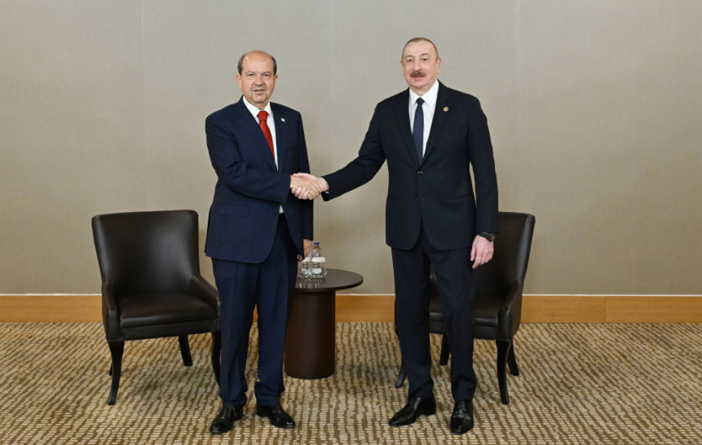 President Ilham Aliyev met with President of Northern Cyprus Ersin Tatar in Antalya VIDEO