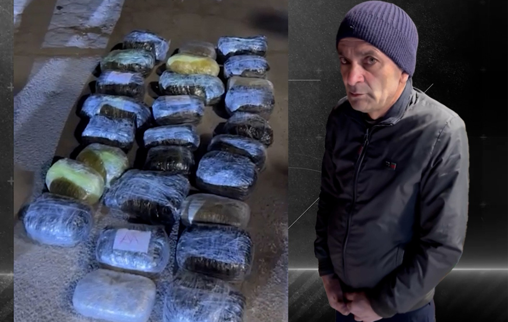 Bakıda avtomobilində 29 kiloqram marixuana olan narkotacir tutulub VİDEO