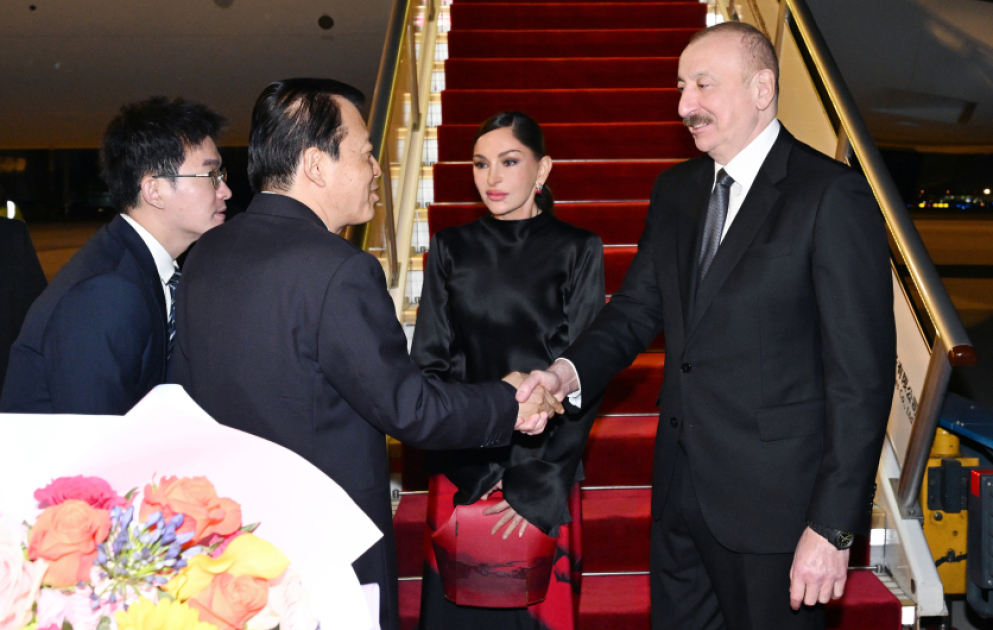 President of Azerbaijan Ilham Aliyev arrived in China for state visit VIDEO