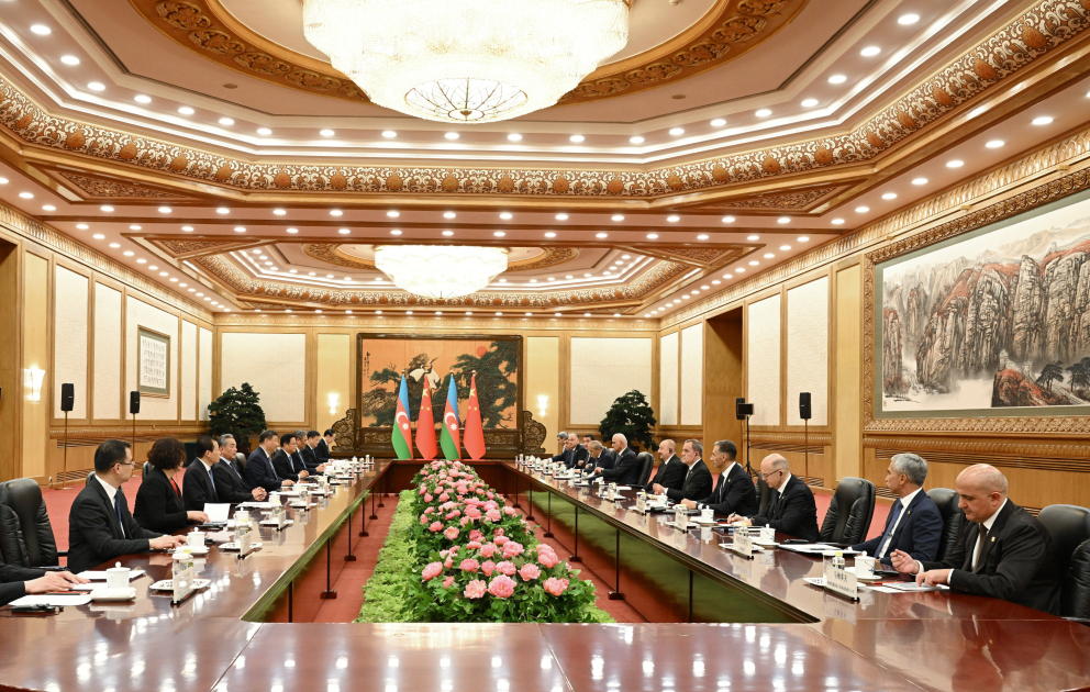 Les présidents azerbaïdjanais et chinois tiennent une réunion en format élargi MIS A JOUR  VIDEO